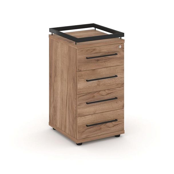 Rift Тумба приставная+рамка RF.TPR-002 Дуб Табак/Металл Черный 416*460*797 - Вид 1