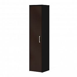 Шкаф узкий высокий "Офисные шкафы для документов" ПК-ПРЛ-Ш205Х47-В2-981 темный орех - Фото предпросмотра