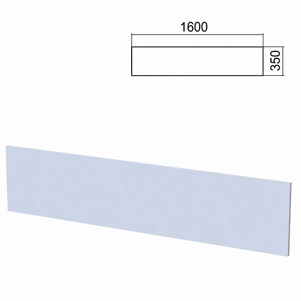 Экран к столам на металлокаркасе "Арго", шириной 1600 мм, серый - Вид 2