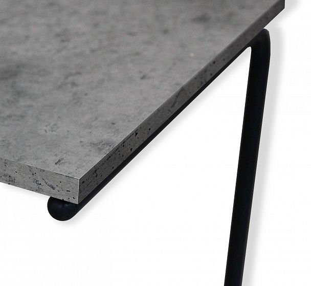 Столик придиванный Sheffilton SHT-CT9 бетон чикаго светлый/черный муар - Вид 4