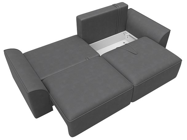 Диван прямой Лига-048 НПБ Замша серый - Вид 9