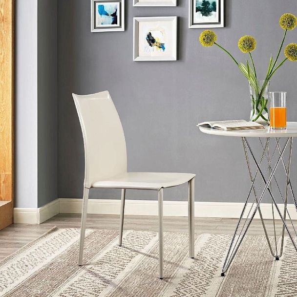 Стул Rolf, кожа бежевый - Вид 4