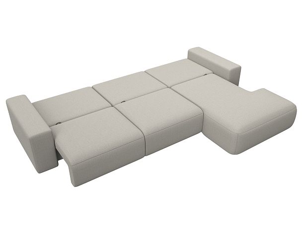 Диван угловой Лига-036 НПБ Классик Лонг правый угол Рогожка бежевый - Вид 10