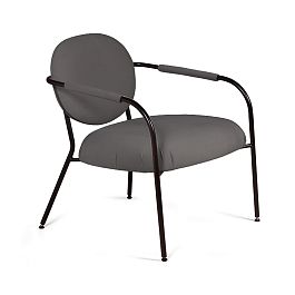 Лаунж кресло EGO, велюр черный - Фото предпросмотра