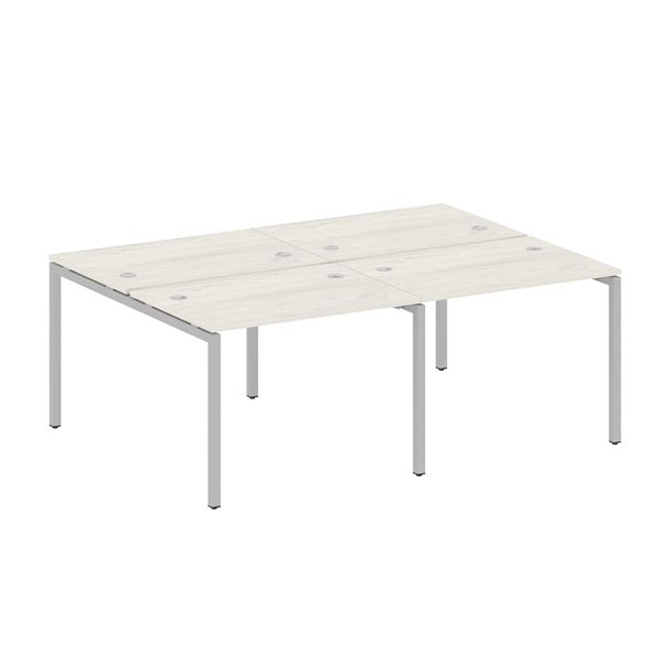 Metal System Quattro Р. ст. на 4 раб. места на П-образном м/к 40БП.СМ-4.1 Дуб наварра/Серый металл 2000*1475*750 - Вид 1