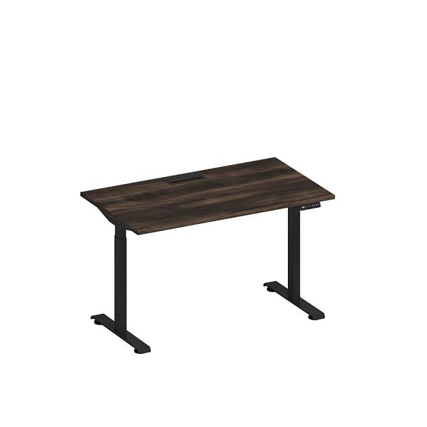 Стол письменный на электроприводе с заглушкой Elevo А2 ЧР 002 ДР дуб ристретто/ черный гладкий - Вид 1