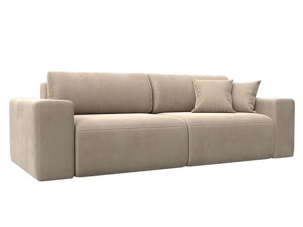 Диван прямой Лига-036 Классик Велюр бежевый - Вид 1