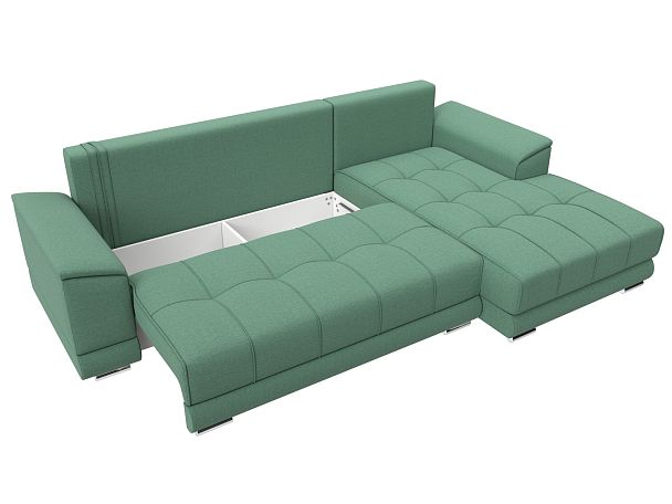 Диван угловой НордСтар правый угол Рогожка зеленый - Вид 7