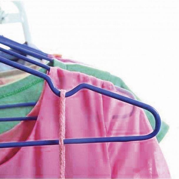 Вешалки-плечики, размер 48-50, КОМПЛЕКТ 10 шт., металл/ПВХ, перекладина, цвет синий, BRABIX "Стандарт", 601166 - Вид 10