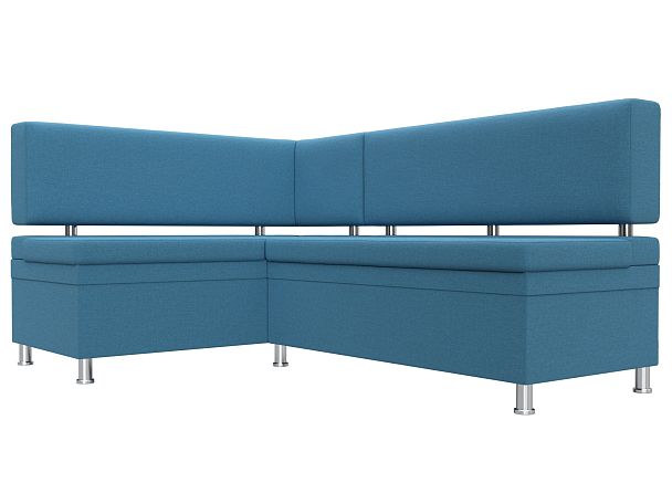Диван кухонный угловой Стайл левый угол Рогожка голубой - Вид 3