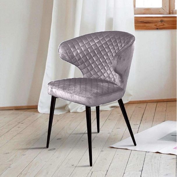 Стул Richard ромб, бархат светло-серый 26 - Вид 9