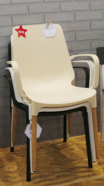 Стул Sheffilton SHT-S76-1 бежевый бежевый/светлый орех, стопируемый - Вид 6