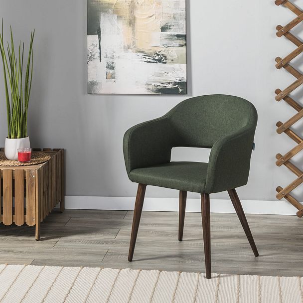 Кресло Oscar тёмно-зеленый/т.орех - Вид 10