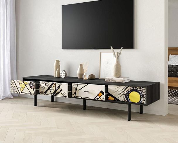 Комод с четырьмя ящиками под TV Emerson by Kandinsky арт EM06/Print_01 - Вид 2