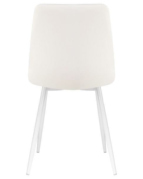 Стул обеденный DOBRIN ALEX (белые ножки, белая экокожа (P-02)) - Вид 5
