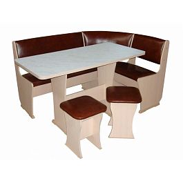 Андрей-2 Кухонный уголок Тип 1 дуб молочный/коричневый - Фото предпросмотра