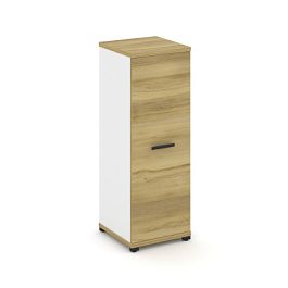 Concept Шкаф 1 узкая секция, 3 ниши CN.STU-316 B Дуб Винченцо/Белый Бриллиант/Металл Черный 420*420*1186 - Фото предпросмотра