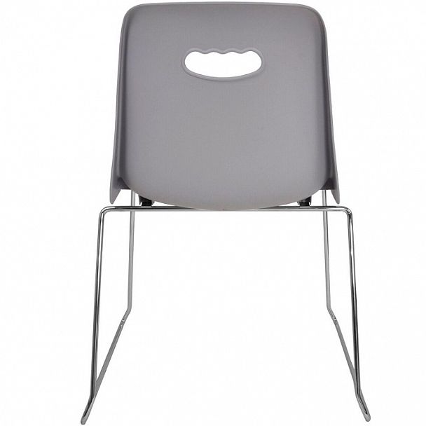 Стул Venezia (пруток) каркас хром, серый, стопируемый - Вид 4