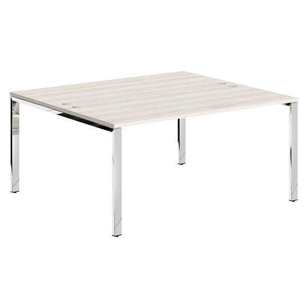 Стол 2-х местный XGWST 1614.1 Сосна Эдмонт/Нержавейка полированная 1600х1400х750 XTEN GLOSS - Вид 1