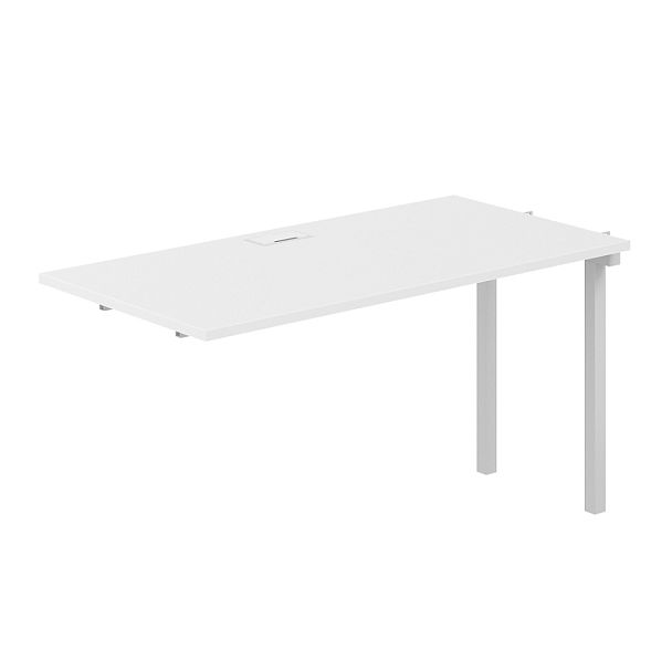 Секция  раб. станции Sigma s-b-s 2800х700х750 / профиль: 40х40 белый; столешница:  белый - Вид 1