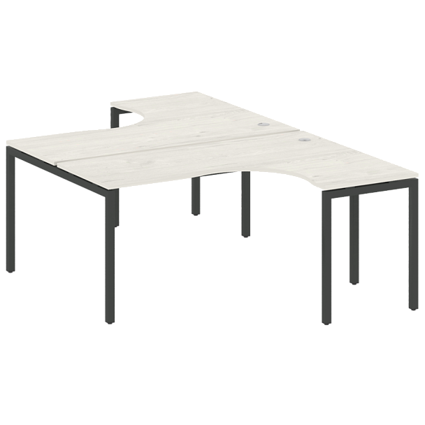 Metal System Quattro Р. ст. криволинейная на П-образном м/к 40БП.РАС-СА-2.4 Дуб наварра/Антрацит металл 1600*2435*750 - Вид 1