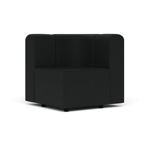 Угловая секция Юнона Un/ygl экокожа черная CN1114 - Вид 1