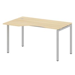 Metal System Quattro Стол криволинейный левый на П-образном м/к 40БП.СА-2 (L) Акация/Серый металл 1400*900*750 - Фото предпросмотра