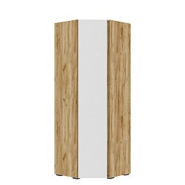 Хелен ШК 04 Шкаф угловой (0,748х2,100х0,748) белый/дуб крафт золото - Фото предпросмотра