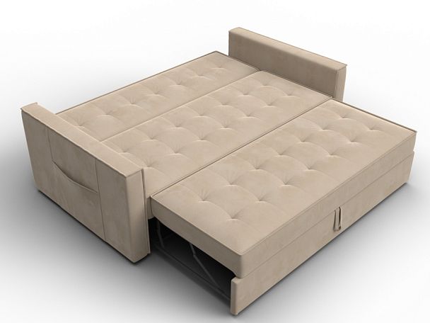 Диван прямой Лига-104 (160) Велюр бежевый - Вид 8