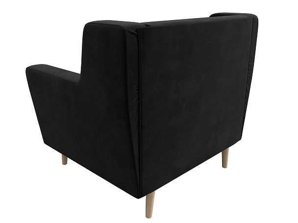 Кресло Брайтон (полностью велюр черный) - Вид 6