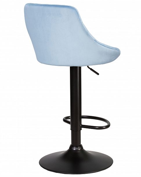 Стул барный DOBRIN LOGAN BLACK (пудрово-голубой велюр (MJ9-74)) - Вид 4