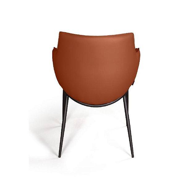 Стул с подлокотниками Sofia, иск.кожа soft-touch, терракот - Вид 6