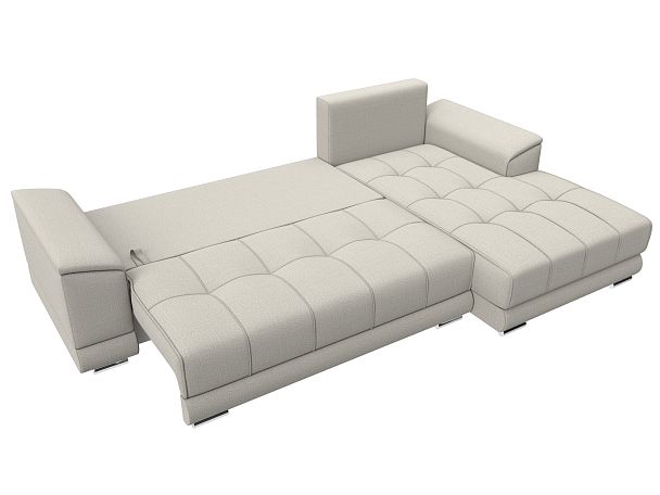 Диван угловой НордСтар правый угол Рогожка бежевый - Вид 8