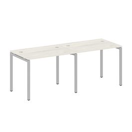 Metal System Quattro Р. ст. на 2 раб. места на П-образном м/к 40БП.СМ-2.1 Дуб наварра/Серый металл 2000*720*750 - Фото предпросмотра