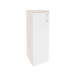 Onix Шкаф средний узкий левый O.SU-2.3 (L) Денвер светлый/Белый бриллиант 400*420*1207 - Фото предпросмотра