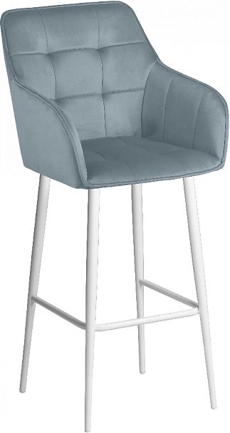 Барное поворотное кресло Мони К, Confetti dusty blue/белый - Вид 4