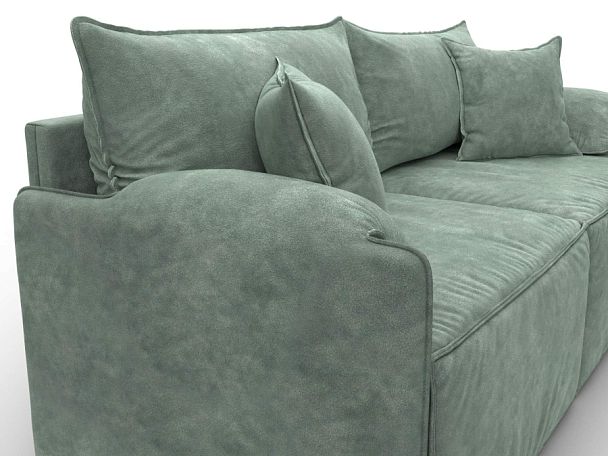 Диван прямой модульный Лига-106 Велюр зеленый - Вид 4