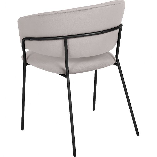 Комплект кухонных стульев Даксон светло-серый велюр/черный, 3 шт. - Вид 5