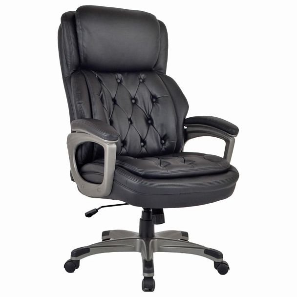 Кресло BRABIX PREMIUM "Regal EX-557", НАГРУЗКА до 150 кг, пружинный блок, экокожа, черный, 532945 - Вид 2