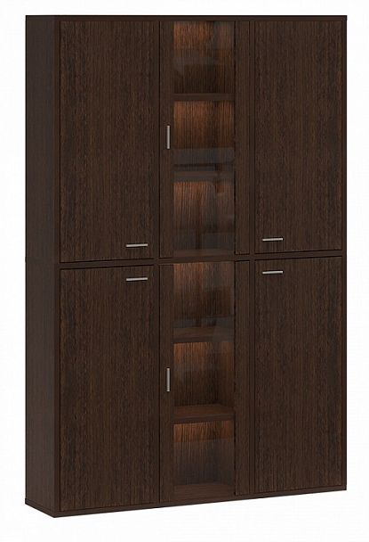 Шкаф-витрина Домино СУ(ш3в2)+4ФГ+2ФС Венге - Вид 1