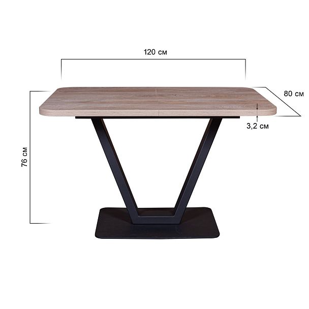 Стол Forward раздвижной (120+40) дуб эндгрейн - Вид 8