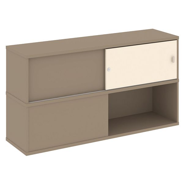 Estetica Надставка на две тумбы высокая ES.NV-6.1 Латте/Сатин 1500*410*795 - Вид 1