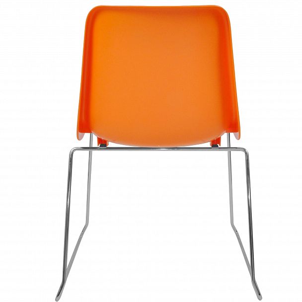 Стул Vicenza (пруток), каркас хром, оранжевый, стопируемый - Вид 4