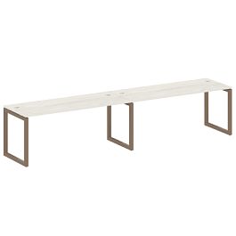 Metal System Quattro Р. ст. на 2 раб. места на О-образном м/к 50БО.СМ-2.5 Дуб наварра/Мокко металл 3600*720*750 - Фото предпросмотра
