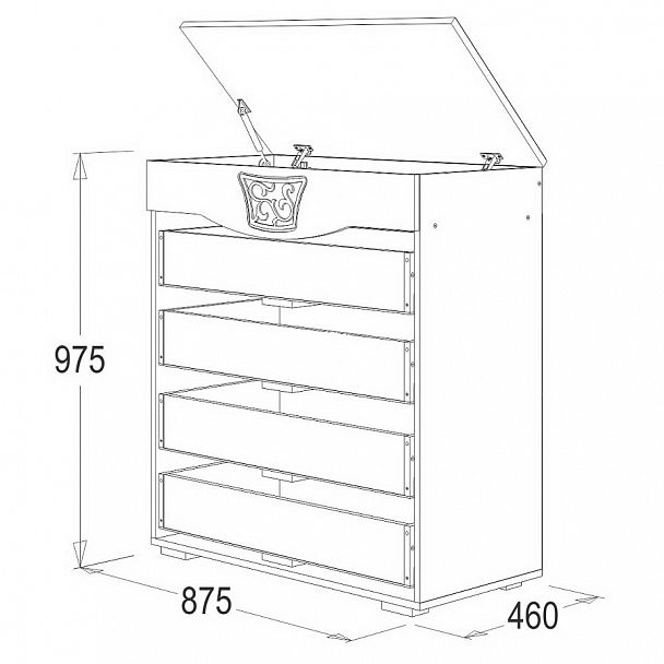 Комод "Ольга 12 ЛДСП" - Вид 2