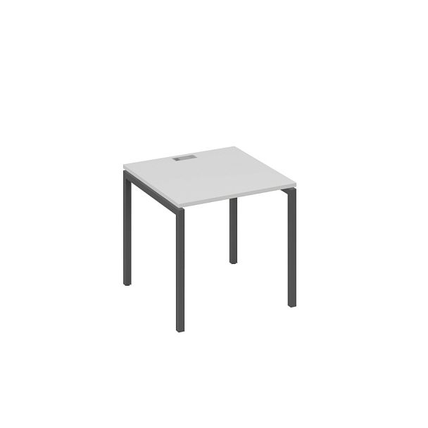 Стол письменный на металлокаркасе DUE A4 А4 Б2 021 БП серый / металлокаркас антрацит - Вид 1
