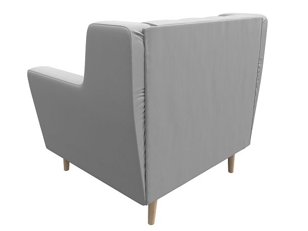 Кресло Брайтон Люкс (полностью экокожа белая) - Вид 6