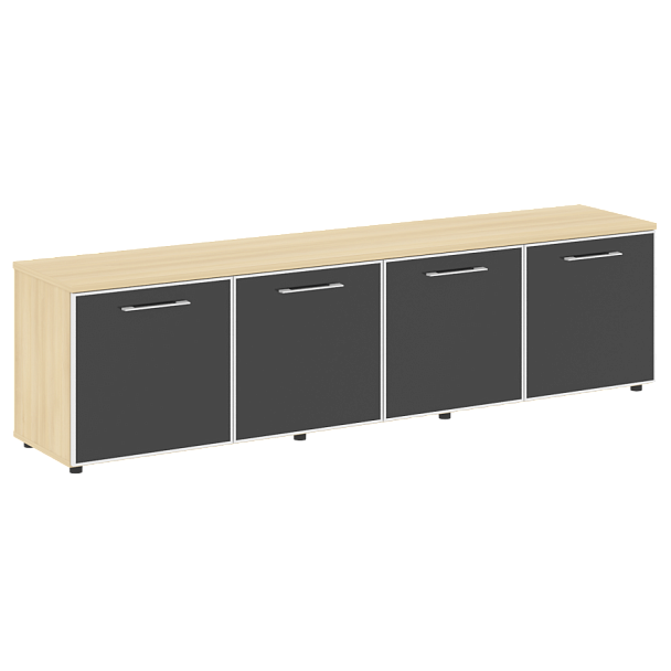 Yalta Тумба модульная LT.TS-4.6 black Акация/Стекло black 2188*450*580 - Вид 1