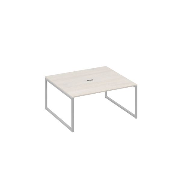 Стол переговорный 160 на каркасе QUATTRO A4 А4 Б4 136 БП дуб / металлокаркас серый - Вид 1