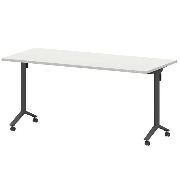 Стол мобильный складной МБ25-160.70 Белый/Антрацит 1600x700x750 Моби - Вид 1
